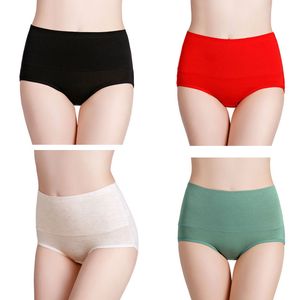 4 pieces Womens panties woman seamless high waist Menstrual panties women cotton calcinhas algodao plus size womens lingerie 201112