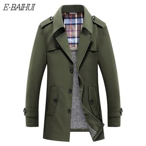 Men's Trench Coats Woolen Coat Men Winter Autumn Fashion Thick Warm Jacket Mens Leisure Slim Fit Single Breasted Casual Long Overcoat Male