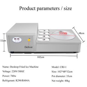 Macchina per il ghiaccio fritto tailandese elettrica con 4 serbatoi di raffreddamento