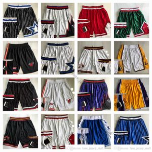 Mitchell e Ness Basketball Shorts Sport Wear com bolso no lado Big Face Teampants Sorto Men Fashion Style Mesh Retro