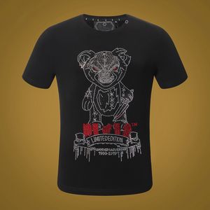Plein-brand T-shirt Skulls Short-sleeved Tees PP Killer Teddy Bear Tops Beach Summer Style Mens Black Pattern Party