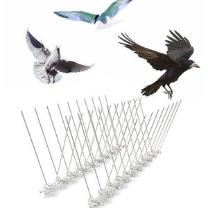 Other Bird Supplies Stainless Steel Spikes Eco-Friendly Anti Climb Guard Security Fence Wall Garden Intruder Repellent Burglar C0614G08