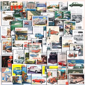 50st Classic Vintage Car Stickers Old Cars Graffiti Stickers för DIY Bagage Laptop Skateboard Motorcykelcykelklistermärke