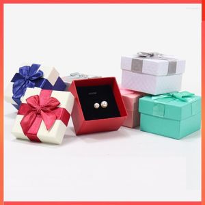 Torebki biżuterii torby pierścionkowe Naszyjnik Prezent Prezentujący pudełko prezentowe x7x5cm mini wielokolorowe pudełka z bownotami magazynami Brit22