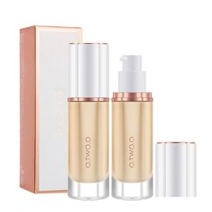 6 cores Fundação líquida Cosméticos foscos para corretores de rosto Cobertura completa Fundação úmida Base de maquiagem natural Base de maquiagem Cosmética