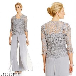Wholesale classy mother of the bride pant suits resale online - Classy Lace Mother Of The Bride Pant Suits With Jacket Chiffon Three Pieces Wedding Guest Dress Plus Size Mothers Groom Dresses267z