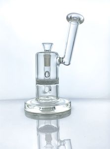 Tubo dell'acqua in vetro borosilicato alto con 1 piastra di sinterizzazione, ciotola in vetro da 6,6 pollici da 19 mm GB-215-S