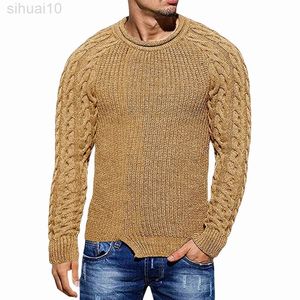 SWEATER MĘŻCZYZNIE JUŻNY KOLOR STYCZNY KOLOR SWEATERS SWEATRES DŁUGO SŁUKACH M-3XL2021 NOWOŚĆ MĘŻCZYZN O NECK SWEAT L220801