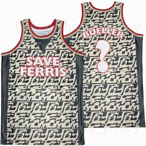 Filme de homem? Bueller Save Ferris Basketball Jerseys Hip Hop Rap Team colorido Brown Hiphop Breathable High School para fãs de esportes Uniforme Algodão puro Excelente qualidade