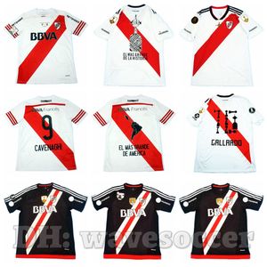 River Plate al por mayor-River Plate Jerseys de fútbol Retro Maillot Classic Camisetas Camisetas de fútbol Uniformes Hombres en casa Cavenaghi Borre Gallardo Scocco