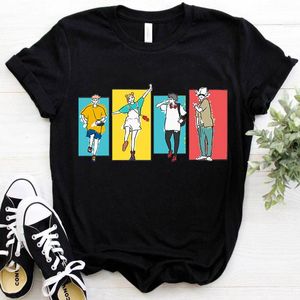 Męskie Koszulki Jujutsu Kaisen Print T Shirt Mężczyźni Harajuku Letnie Topy Satoru Gojo Kawaii Manga Tshirt Anime T-shirt Unisex Tee Male