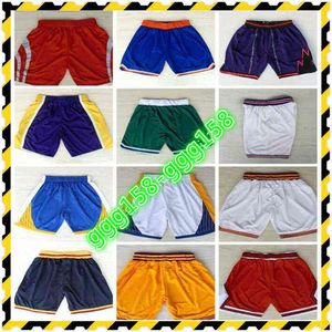 Fashion Mens Basketball Shorts Breathable Pants Team White Red Blue Black Yellow Purple Green 100% Stitched Short Mix Order