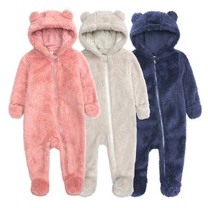 Autunno Inverno Vestiti per bambini Pagliaccetto Ragazzi Ragazze Pigiami Simpatico orso Tuta con cappuccio Abbigliamento infantile Abbigliamento natalizio neonato