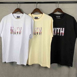 Camisetas de kith masculino casal de camisetas curtas de camiseta