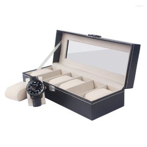 Repair Tools & Kits Fashion 6 Slot Watch Box Jewelry Display Holder Showcase WaterproofRepair Hele22