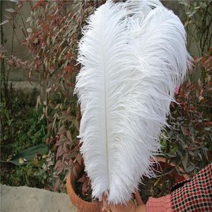 Wholesale 16 feathers resale online - 100 inch35 cm white Ostrich Feather plumes for wedding centerpiece wedding party event decor festiv214K