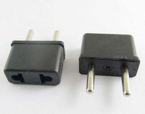 Travel Charger Power Adapter USA USA till EU Europe Euro au Converter väggplugg Hem Universal Ac Black Kontakter 4,8 mm