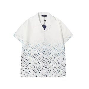 Button-Hemden großhandel-Luxusdesigner T Shirts Herren Mode Hawaiian Seiden Bowling Hemden lässig Kurzarm formelle Knopf Größe M xl