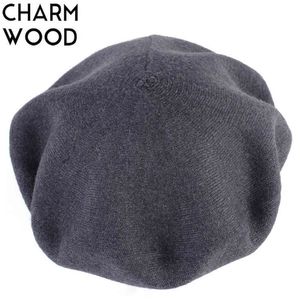 Frauen Kaschmir Berets Herbst Neue Wolle Gestrickte Mütze für Weibliche Französisch Künstler Baskenmütze Warme Weiche Pelz Hut Haube GS106C J220722