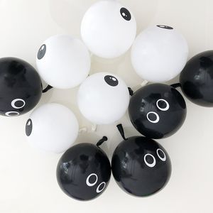 5Inch Round Latex Balloons Halloween Decor Globos Yellow Black White Octopus Cartoon Animal Eye Balloon Kids Inflatable Toys Gifts Home Party Decorations Supplies