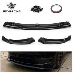 3pcs Car Front Stoßstange Lip Body Kit Frontlipps Spoiler-Schutzstreifen Außenzubehör für 2017-2022 Tesla Modell 3 PQY-FBL18CF