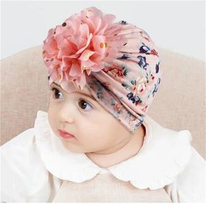 Flower Baby Girls Hat For Newborn Soft Cotton Baby Boys Girls Hat Turban Infant Toddler Cap Head Wraps S72