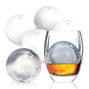 Rotondo 4 cavità Stampo per ghiaccio Creatore di palline Stampo per crema fai da te Vassoio in plastica per whisky Accessori per bar Strumento 220531