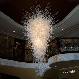 Modern Pendant Lamps White Large Chandeliers LED Hand Blown Glass Chandelier Lighting for Indoor Home Hotel Color Glass Living Dining Room Staircase LR001