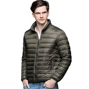 Autumn Winter Man Duck Down Giacca Ultra Light Shin Plus size Spring Jackets Stand Collar Osterwear Coat 201127
