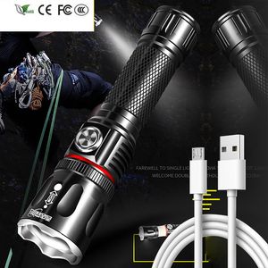 Nowa latarnia LED Wysoka jakość XM-L2 U3 Cob Torch Aluminium Stop 18650 Latarnia zoombera do biwakowania