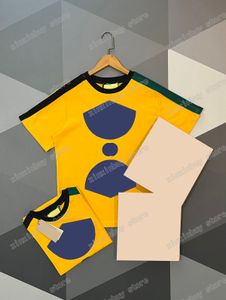 22SS homens homens designers t camisetas tee ombro de gém-pisca de gola paris moda streetwear preto branco azul amarelo xs-l