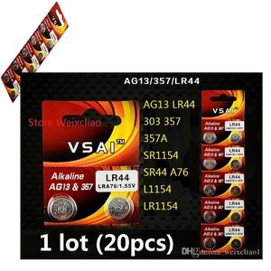 20 stks partij Batterijen AG13 LR44 A SR1154 SR44 A76 L1154 LR1154 V Alkaline Button Cell Battery Coin VSAI