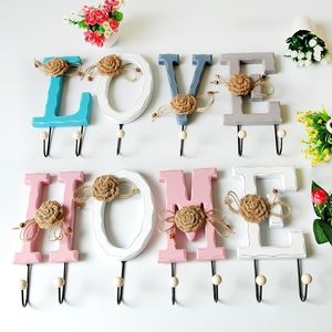 Creative Wooden Storage Shelf Love Home Wall Hanging Jewelry Roupos Decomers Decor Decor Craft Gifts Y200429