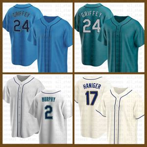 Seattle Beyzbol Forması Ken Griffey Jr. Jake Fraley Tom Murphy Luis Torrens Jarred Kelenic Abraham Toro Mitch Haniger Kyle Lewis Adam Frazier J.P. Crawford Cal Raleigh