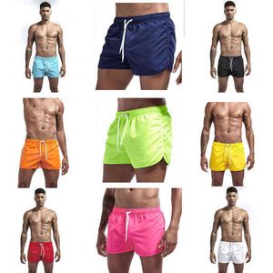 Atmungsaktive, schnell trocknende, lässige Strandshorts für Herren, Sommer-Badehose, verstellbarer Riemen, Boxershorts, Fußball-Tennis-Trainingsshorts Y220420