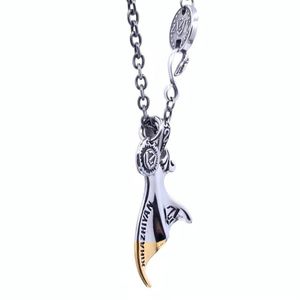 Pendant Necklaces Titanium Steel Freedom Of Love Whale Tail Necklace Men And Women Tide Couple Fashion Hip Hop Personality Jewelry GiftPenda