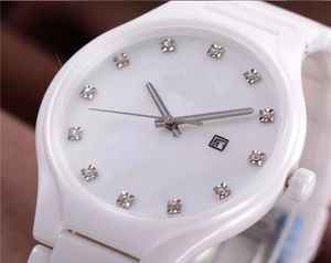 Ceramic lovers watch imported quartz movement imported full ceramic watchband high-quality watches