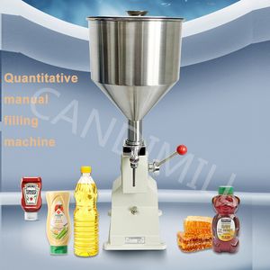 A03 Manual Paste Filling Machine Stainless Steel Gel Filler Honey Tomato Cream Water 5-50ml Adjustable