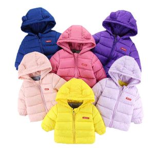 Girls Down Jackets Boys Outerwear 1-6 Year Fashion Autumn Baby Girls Jacket Boy Hooded Outerwear Winter Children Jackets J220718