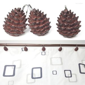 Hangers Racks 12 PCs Natural Pine Cones Po Requisics Accessoires Weihnachtsdekoration Baum Topper Tinecone Weihnachtsjahr DIY Party