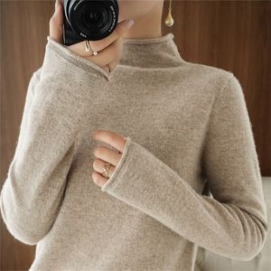 Autumn Winter Women Sweater Turtleneck Cashmere Sweater Women Knitted Pullover Fashion Keep Warm Long Sleeve Loose Tops 201225