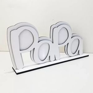 Sublimation mdf photo frame wooden home Dad Father's Day Mother blank thermal heat transfer picture plate Wooden DIY table craft