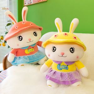 New Rainbow Rabbit Plush Toy Doll Skirt Rabbit Dolls Soft Pillow Girl Gift on Sale