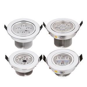Dimmable LED Downlight 9W 12W 15W 21W Spot LED 110V 220V Recessed Linghting Silver house Pure Nature / Daylight Warm White
