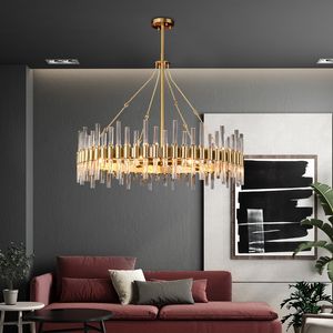 Lâmpadas pendentes sala de estar lustre de cristal lustre de luxo home decoração lâmpada pendurada na grande sala de jantar liderar luminária cristal luminária cristal