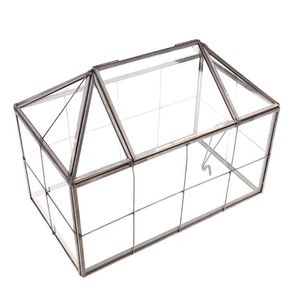Obserwuj pudełka Mini wewnętrzne szklarnie rośliny powietrzne miniaturowe szkło prezentowe geometryczne DIY Terrarium House w kształcie ogrodnictwa dekoracji