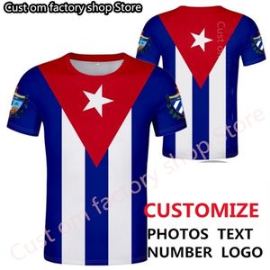 Küba T Shirt DIY ücretsiz özel yapım isim numarası T Nation Flags İspanyol Ülke Erkekler T Hip Hop Harajuku Gothic220620gx