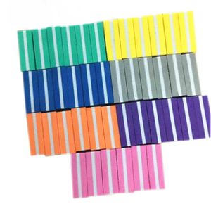 Double-sided Mini Nail File Blocks Randomly Color Sent Sponge Nail Polish Sanding Buffer Strips Polishing Manicure Tools