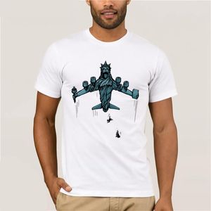 Camisetas para hombres Afganis que caen de un avión estadounidense What A Big Moral Fall For America T Shirt Tops de algodón casual Tops Funny T-shi