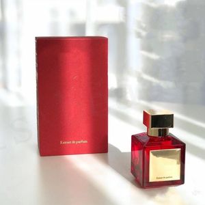 Pulverizador de perfume neutro de alta qualidade para mulher homem Rouge 540 70ml doce amêndoa porca resina oriental notas florais fragrância entrega rápida